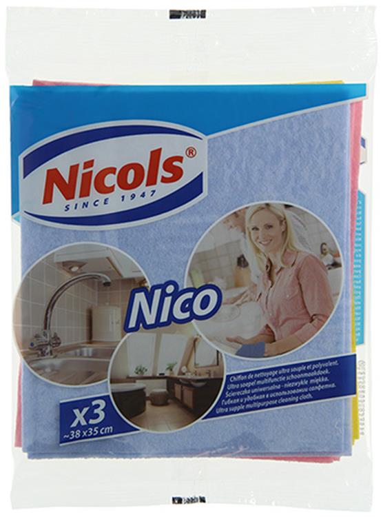 Nicols 1010033 - ściereczki wiskozowe nico 3szt | 40 sztuk