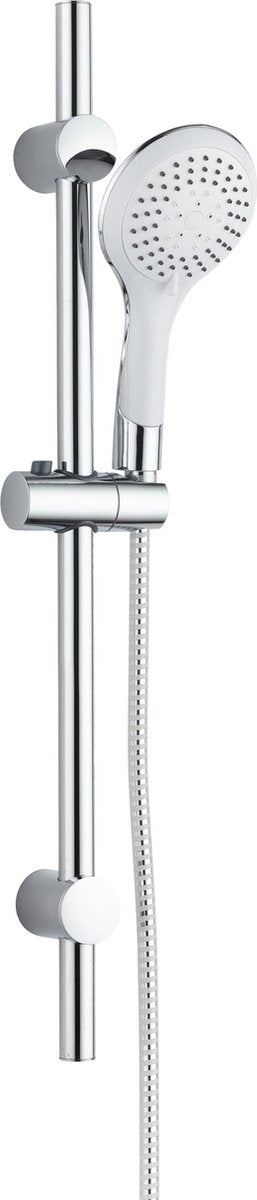 Zestaw prysznicowy Schütte Liana z główką prysznicową - ø 12 cm - 5 pozycji - drążek prysznicowy 70 cm - wąż 150 cm - chrom