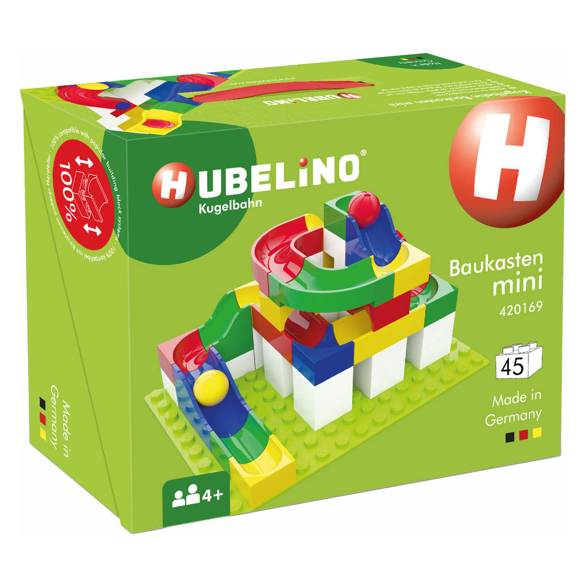 Zestaw mini torów marmurowych Hubelino - 45 sztuk.