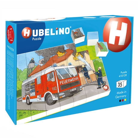 Puzzle klocki Hubelino Straż Pożarna - 35 elementów.