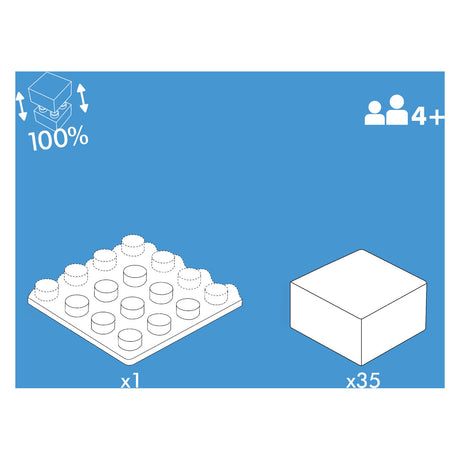 Puzzle klocki Hubelino Straż Pożarna - 35 elementów.