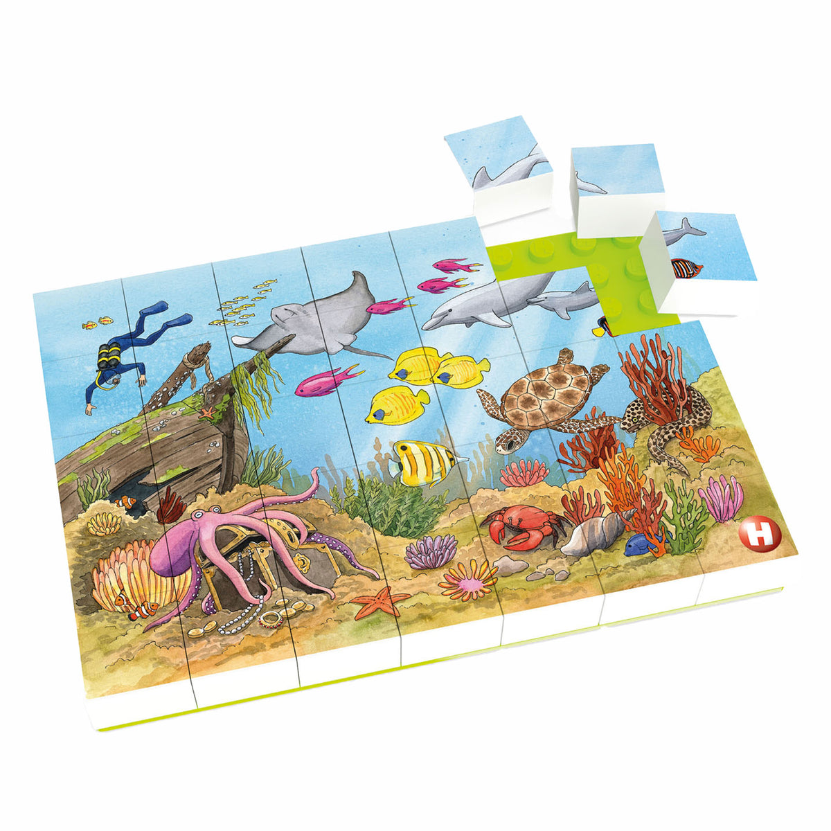 Hubelino Block Puzzle Underwater World, 35st.