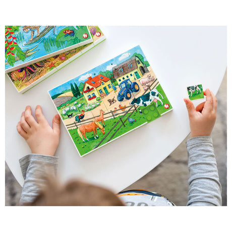 Puzzle klocki Hubelino Życie na farmie - 35 szt.