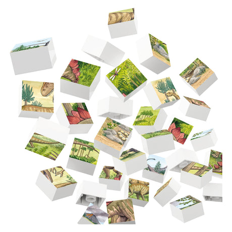 Puzzle klockowe Hubelino Świat dinozaurów - 35 elementów.
