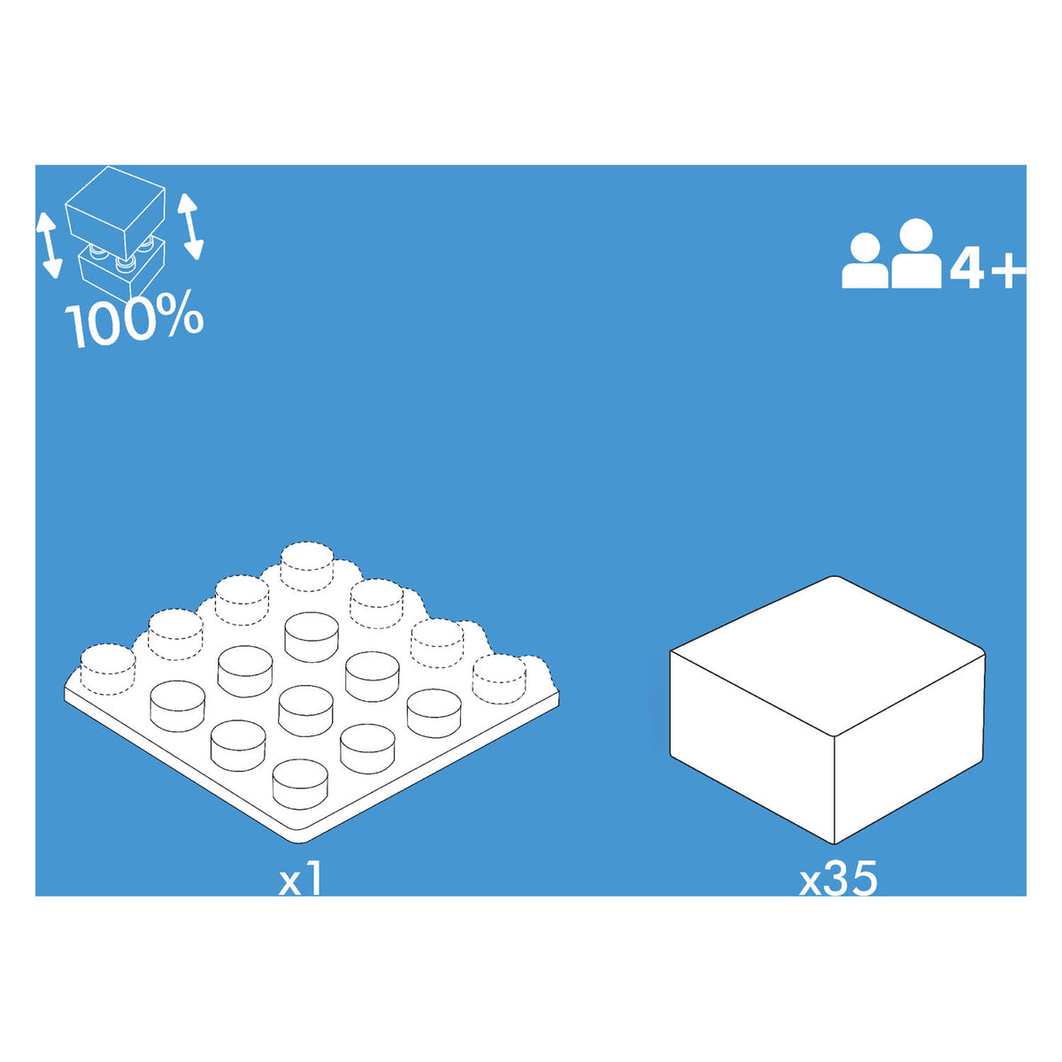 Hubelino Block Puzzle na placu budowy, 35st.