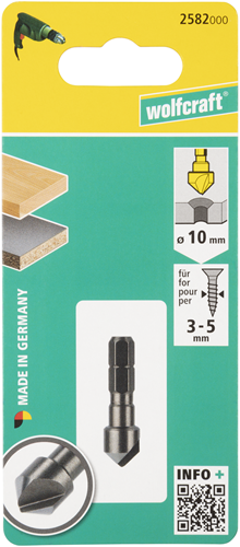 Wolfcraft - wiertło stożkowe ø 10 mm - chwyt sześciokątny - sześciokąt - 2582000