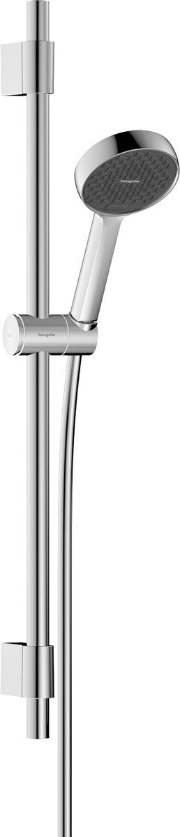 Hansgrohe aktywator s - zestaw prysznicowy - oszczędzanie wody ecosmart - sterowanie przyciskiem wyboru - rozmiar 95 mm - z drążkiem przesuwnym varia 72 cm - 2 funkcje strumienia - chrom