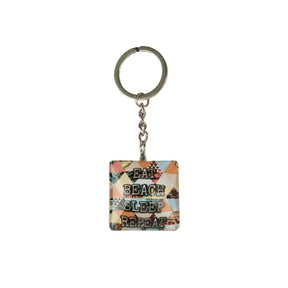 Szklany brelok do kluczy Gerkimex z tekstem 3,5x3,5x2cm