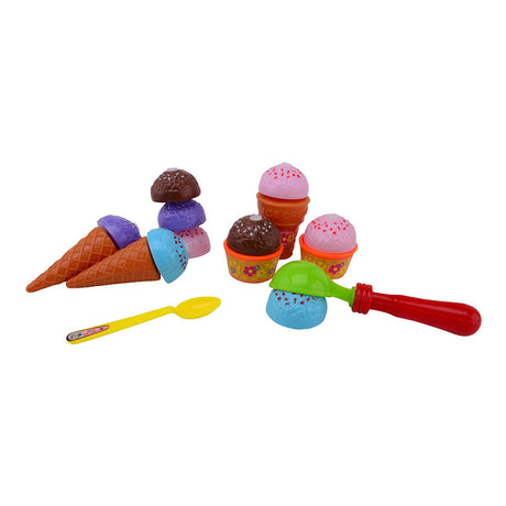 Magiczne lody Johntoy do domu i kuchni - zabawki do jedzenia i napojów - plastikowe - 11 sztuk