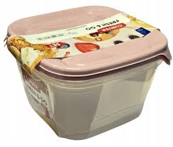 Curver verse go voedselcontainer 0,25l+0,8l+1,7l vierkant beige