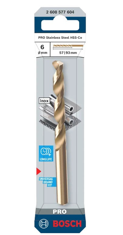 Bosch metaalboor hss-co 6,0 57mm 1szt.