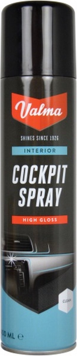Spray do kokpitu Valma o wysokim połysku - środek do czyszczenia wnętrza samochodu - odporny na kurz - odpowiedni do tworzyw sztucznych i skóry - 400ml