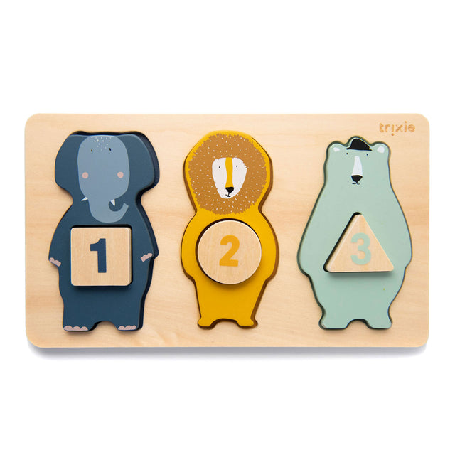 Trixie Wooden Tel Puzze Animals, 6st.
