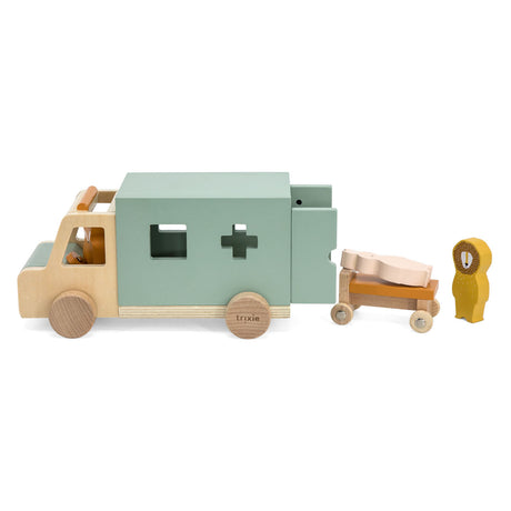 Drewniane zabawki Trixie - ambulans - autko dla dzieci - ambulans - dla chłopców i dziewcząt - fsc