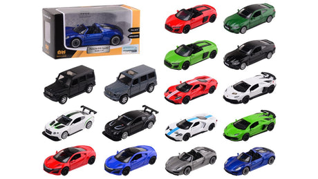 Skala licencjonowanego supersamochodu Johntoy Absolute Motors w przybliżeniu 1:42 - 14x6,5x7cm