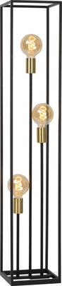 Lucide ruben - lampa podłogowa - 3xe27 - czarna