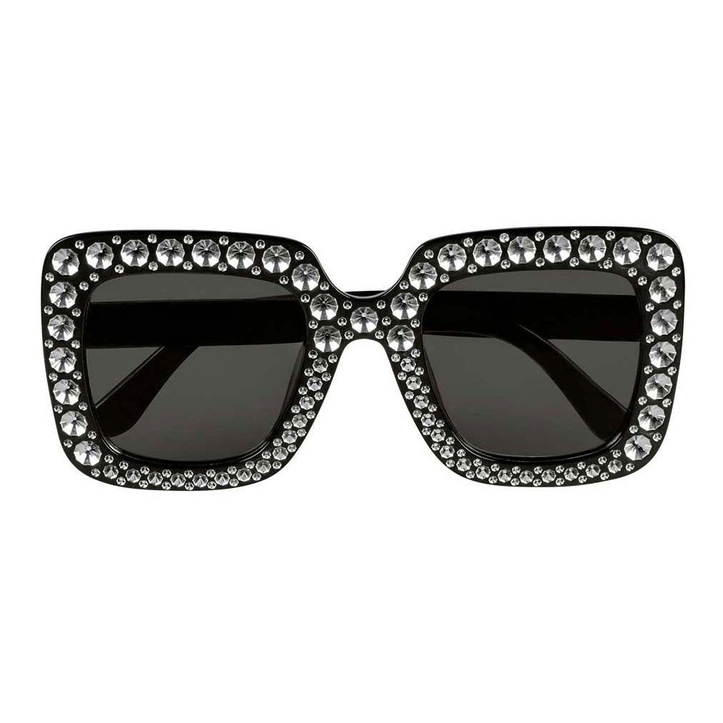 Okulary imprezowe Boland w kolorze bling bling czarne