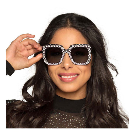 Okulary imprezowe Boland w kolorze bling bling czarne