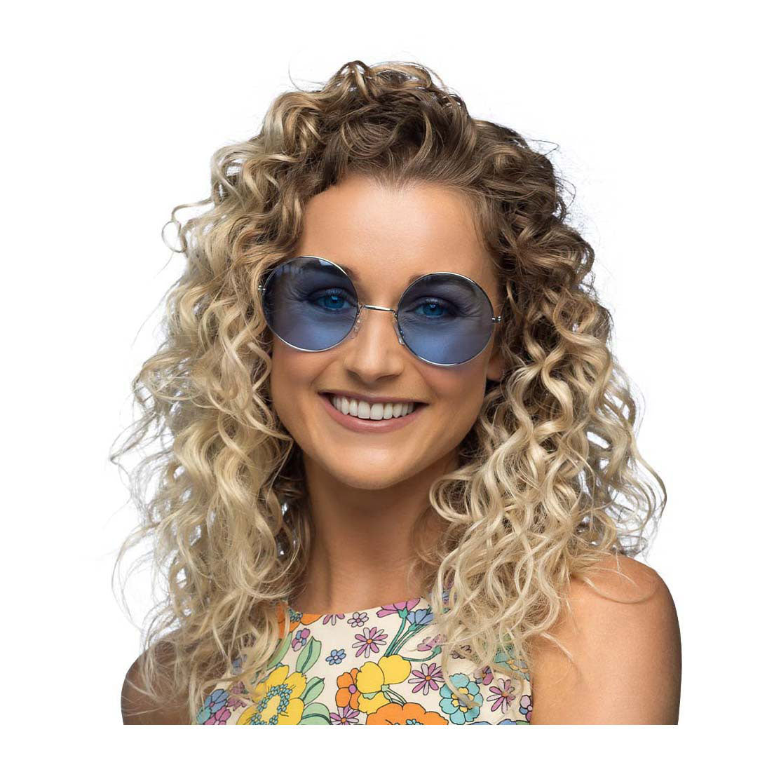 Okulary imprezowe Boland hippie XL niebieskie