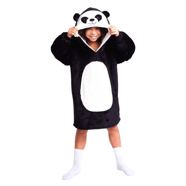Przytulna bluza z kapturem Noxxiez, średnia panda