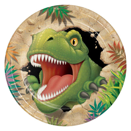 Talerze dinozaurów Białobrodego Haza, 8 szt.