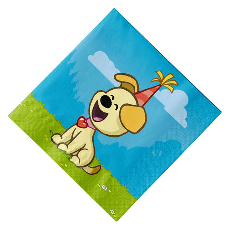 Haza witbaard servetten woezel pip 33cm fsc - 20st.