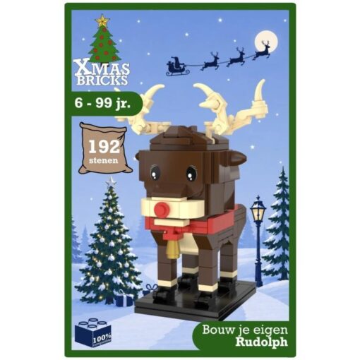 Sintbricks xmas bricks bouw je eigen kerst rudolph 192 delig