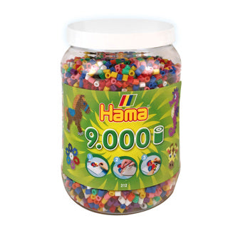 Beczka na koraliki do prasowania Hama - 9000 sztuk w podstawowych kolorach