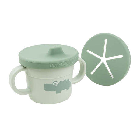 Done by Deer Cup z wylewką, croco green, 215ml
