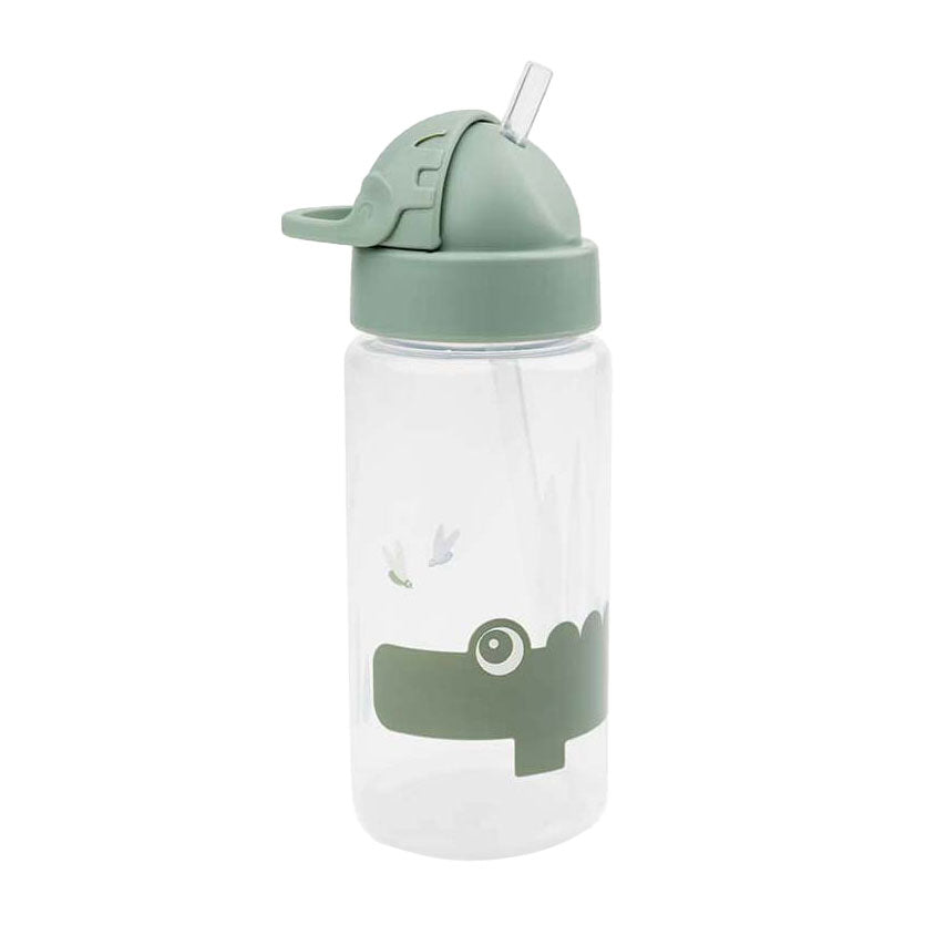 Done by Deer słomkowy kubek croco green, 350ml
