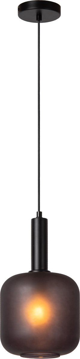 Lucide eloise - lampa wisząca - ø 21 cm - 1xe27 - czarna