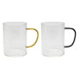 Szklanka do picia Svenska Living z kolorowym uchem bursztynowym benzynowym czarnym ø8x10cm 400ml