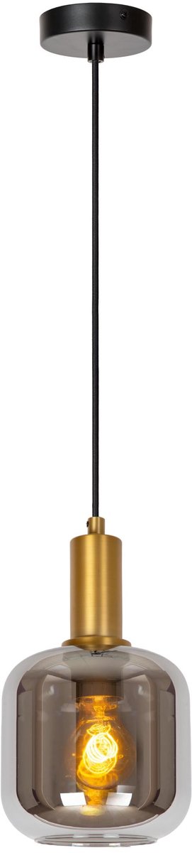 Lucide joanet - lampa wisząca - ø 16 cm - 1xe27 - fumé