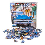 Taktyczny zabytkowy samochód w Hawanie – puzzle – 200 elementów – klasyczny samochód i pejzaż miejski – elegancki i kojący design – wysoka skandynawska jakość