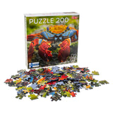 Taktyczny kolorowy krab – puzzle – 200 elementów – kolorowe życie morskie – elegancki i kojący design – wysoka jakość skandynawska