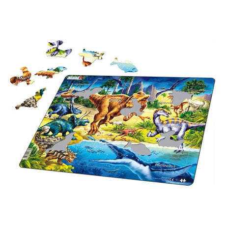 Puzzle Larsen Zwierzęta - Dinozaury z okresu kredowego, 57 szt.