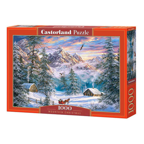 Castorland Mountain Christmas – puzzle – 1000 elementów – satynowe wykończenie – idealne dopasowanie – europejska jakość