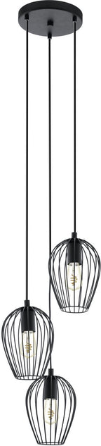 Eglo newtown hanglamp - e27 - ø 38 cm - zwart