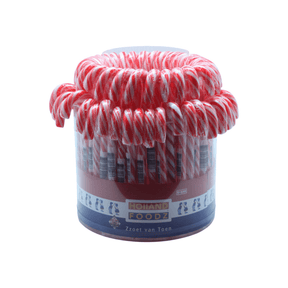 Holland foodz cukierki w laskach czerwono-białe (72x 12 gr)