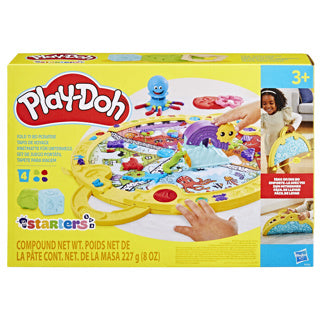 Play-Doh Hasbro mata do zabawy „złóż i weź” - modelina - 4 słoiczki play-doh - łatwe do przechowywania - rękodzieło dla dzieci