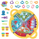 Play-Doh Hasbro mata do zabawy „złóż i weź” - modelina - 4 słoiczki play-doh - łatwe do przechowywania - rękodzieło dla dzieci