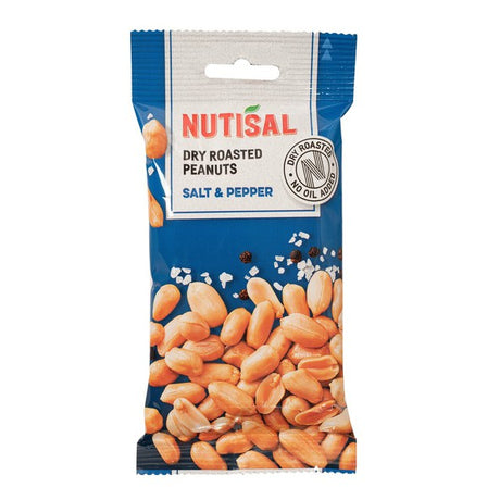 Nutisal orzeszki ziemne sucha pieczona sól pieprzowa torebka (14x 60gr)