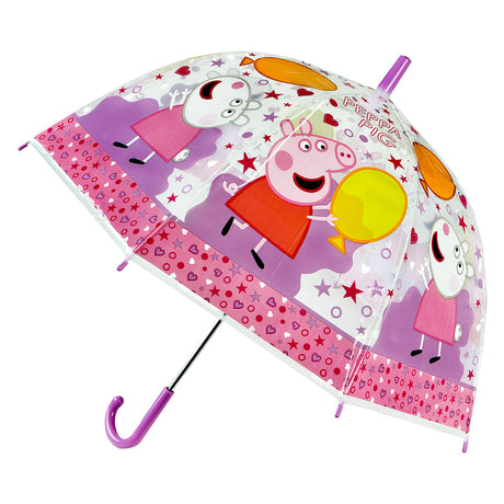 Wielokolorowy parasol dziecięcy Undercover ze Świnką Peppą - ochrona przed deszczem.