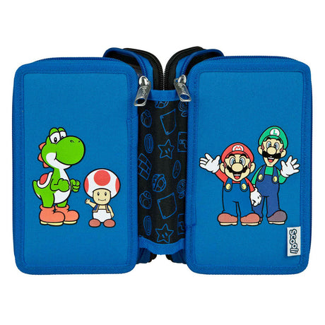 Piórnik wypełniony Undercover Super Mario, 3 przegródki