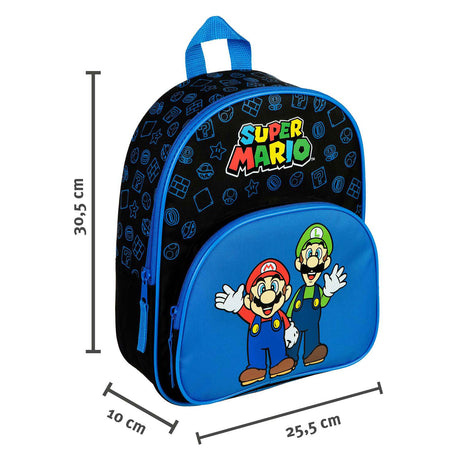 Plecak Undercover z przednią kieszenią Super Mario w kolorze niebieskim