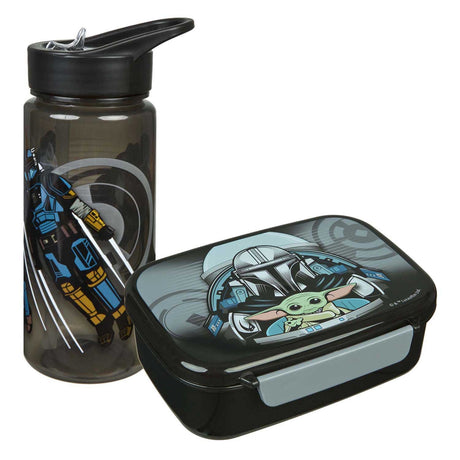 Seria Undercover Star Wars - pudełko śniadaniowe i zestaw butelek - czarne - 500ml