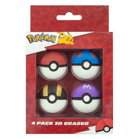 Undercover zestaw gumek pokemon - 4 szt.