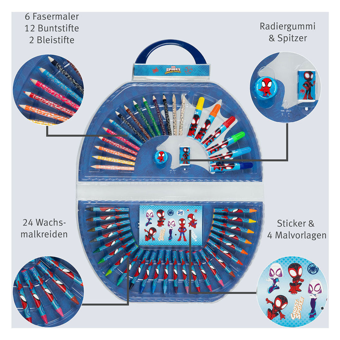 Kolorowe etui Undercover spidery - 48 szt.