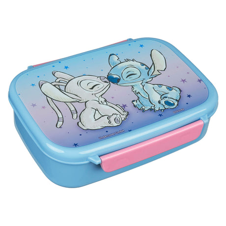 Pudełko na drugie śniadanie i kubek do picia w kolorze lilo-stitch