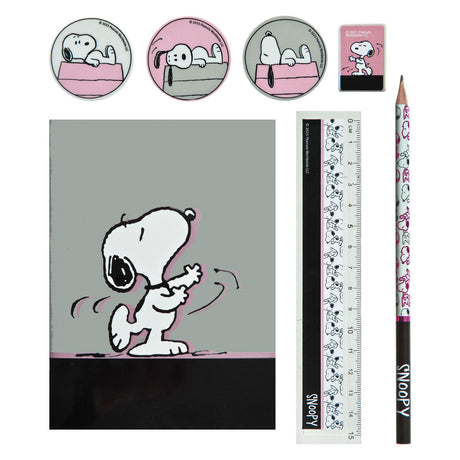 Undercover notitie set in etui snoopy
